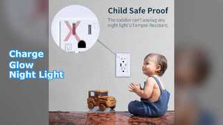 ナイトライトUSBコンセント：充電＆点灯！