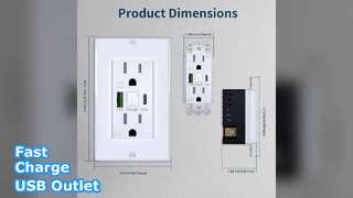 高速充電 USB コンセント (ナイトライト付き)