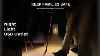 USB コンセント ナイトライト 耐タンパー性 5V 4.8A
