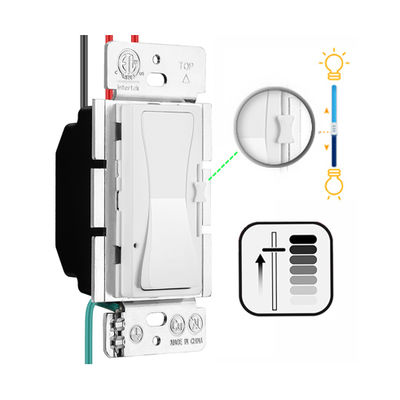 Wall Mount Dimmer Switch LED Panel Light Dimmable 3 Way Rocker Switch